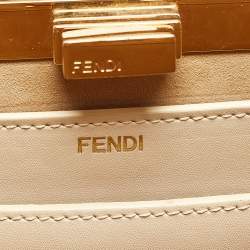 Pre Owned حقيبة فندى بيكابو أى سى يو جلد سيليريا وردي بيد علوية