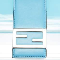 Fendi Ombre Blue Plexiglass and Leather Mini Trunk Baguette 