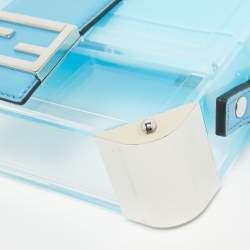 Fendi Ombre Blue Plexiglass and Leather Mini Trunk Baguette 