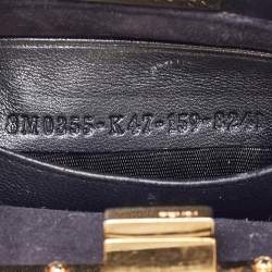 Fendi Black Leather Micro Peekaboo Top Handle Bag