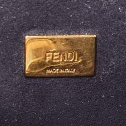 Fendi Black Leather Micro Peekaboo Top Handle Bag