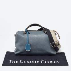 Fendi Blue/Beige Leather Medium By The Way Bag
