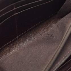 Fendi Tobacco Zucca Canvas and Leather FF Zip Around Wallet