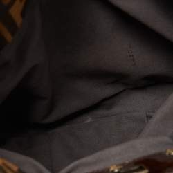 مملوكة مسبقًا Fendi Tobacco Zucca Canvas and Patent Leather Small Mia Hobo