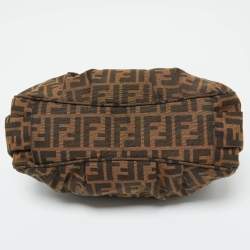 مملوكة مسبقًا Fendi Tobacco Zucca Canvas and Patent Leather Small Mia Hobo