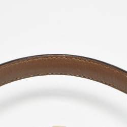 Pre Owned Fendi Brown Leather Medium Peekaboo Top Handle Bag