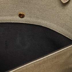Pre Owned Fendi Beige Zucca Canvas and Leather Medium FF Peekaboo X Tote