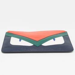 Pre Owned Fendi Multicolor Leather Monster Zip Pouch