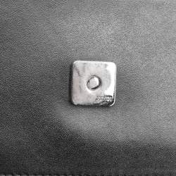 Pre Owned Fendi Black Leather Rainbow Stud Tube Wallet On Chain