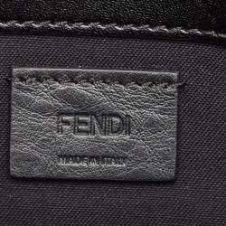 Pre Owned Fendi Black Leather Rainbow Stud Tube Wallet On Chain