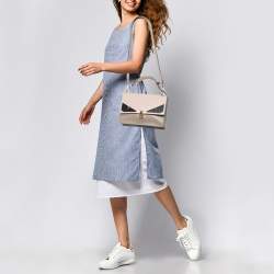 مملوكة مسبقًا Fendi Multicolor Leather Medium Eye Detail Kan I Top Handle Bag