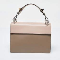 مملوكة مسبقًا Fendi Multicolor Leather Medium Eye Detail Kan I Top Handle Bag