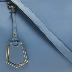 Fendi Light Blue Leather Medium 2Jours Tote