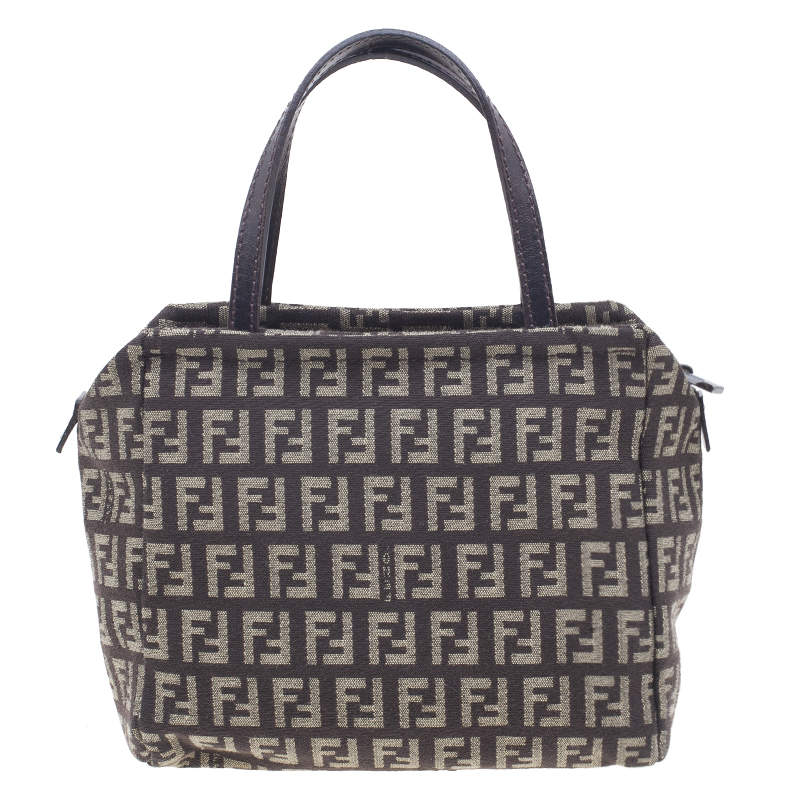 Fendi Brown Zucca Canvas Zuccino Satchel
