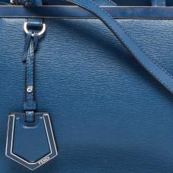 Pre Owned Fendi Blue Leather Petite Sac 2jours Tote