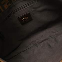 مملوكة مسبقًا Fendi Brown Zucca Canvas and Patent Leather Mia Flap Shoulder Bag