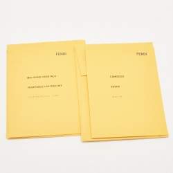 مملوكة مسبقًا محفظة فندي كونتيننتال جلد وكانفاس مخطط بيكين بني/ أزرق بقلاب