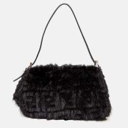 Fendi Monogram Fur Baguette