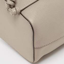 مملوكة مسبقًا Fendi Grey Leather Mini Mon Tresor Drawstring Bucket Bag