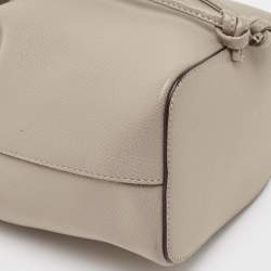 مملوكة مسبقًا Fendi Grey Leather Mini Mon Tresor Drawstring Bucket Bag