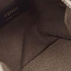 مملوكة مسبقًا Fendi Grey Leather Mini Mon Tresor Drawstring Bucket Bag