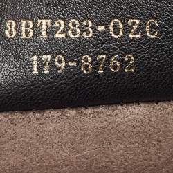Pre Owned Fendi Dark Beige Leather Medium Scalloped Kan I Shoulder Bag