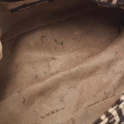 مملوكة مسبقًا Fendi Black/Beige Zucchino Canvas Mini Mama Baguette Bag