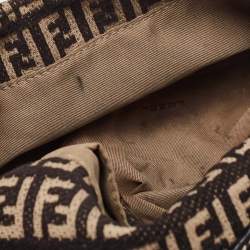 مملوكة مسبقًا Fendi Black/Beige Zucchino Canvas Mini Mama Baguette Bag