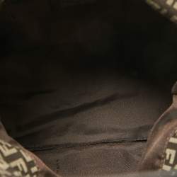 Pre Owned Fendi Brown/Beige Zucchino Canvas Baguette Bag