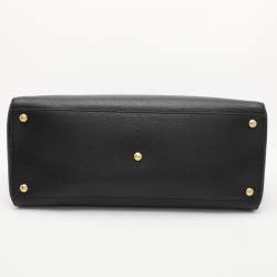 Pre Owned Fendi Black Leather Medium 2Jours Tote