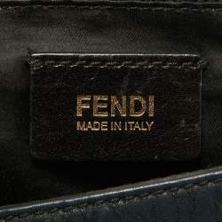 Pre Owned Fendi Black Iridescent Leather Large Mamma Forever Flap Shoulder Bag