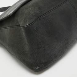 Pre Owned Fendi Black Iridescent Leather Large Mamma Forever Flap Shoulder Bag