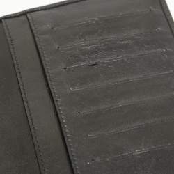 Pre Owned Fendi Black Embossed Leather Wallet On Chain