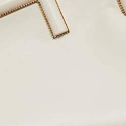 Fendi Grey Leather Small Fendi First Clutch