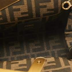 Fendi Grey Leather Small Fendi First Clutch