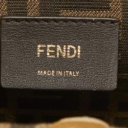 Fendi Grey Leather Small Fendi First Clutch