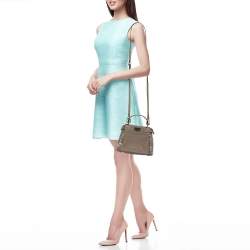 مملوكة مسبقًا حقيبة فندي ميني بيكابوو جلد سيليريا أسود بيد علوية