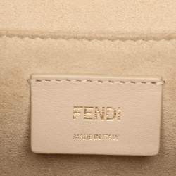 Pre Owned Fendi Black/Brown FF Embossed Leather Kan U Top Handle Bag
