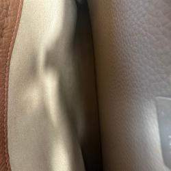 Pre Owned Fendi Brown Leather Medium Peekaboo Bag