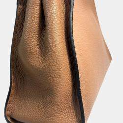 Pre Owned Fendi Brown Leather Medium Peekaboo Bag