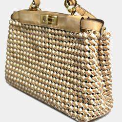 Fendi Brown And Nude Peekaboo Medium Bag