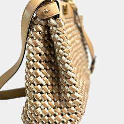 Fendi Brown And Nude Peekaboo Medium Bag