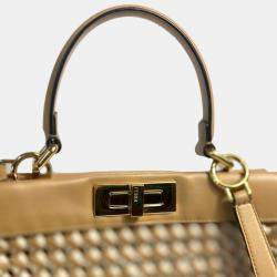 Fendi Brown And Nude Peekaboo Medium Bag