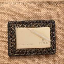 Pre Owned حقيبة فندي بيبي سباي جلد وكانفاس توباكو زوكا