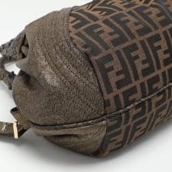 Pre Owned حقيبة فندي بيبي سباي جلد وكانفاس توباكو زوكا