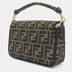 Pre Owned Fendi Zucca baguette bag mini