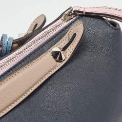 Fendi Blue/Pink Leather Large By The Way Boston Bag