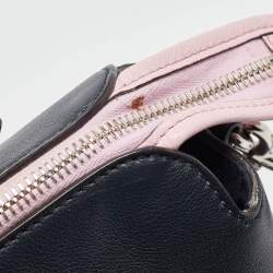 Fendi Blue/Pink Leather Large By The Way Boston Bag