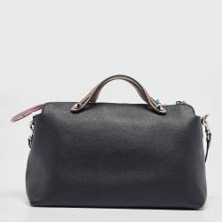 Fendi Blue/Pink Leather Large By The Way Boston Bag