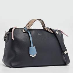 Fendi Blue/Pink Leather Large By The Way Boston Bag